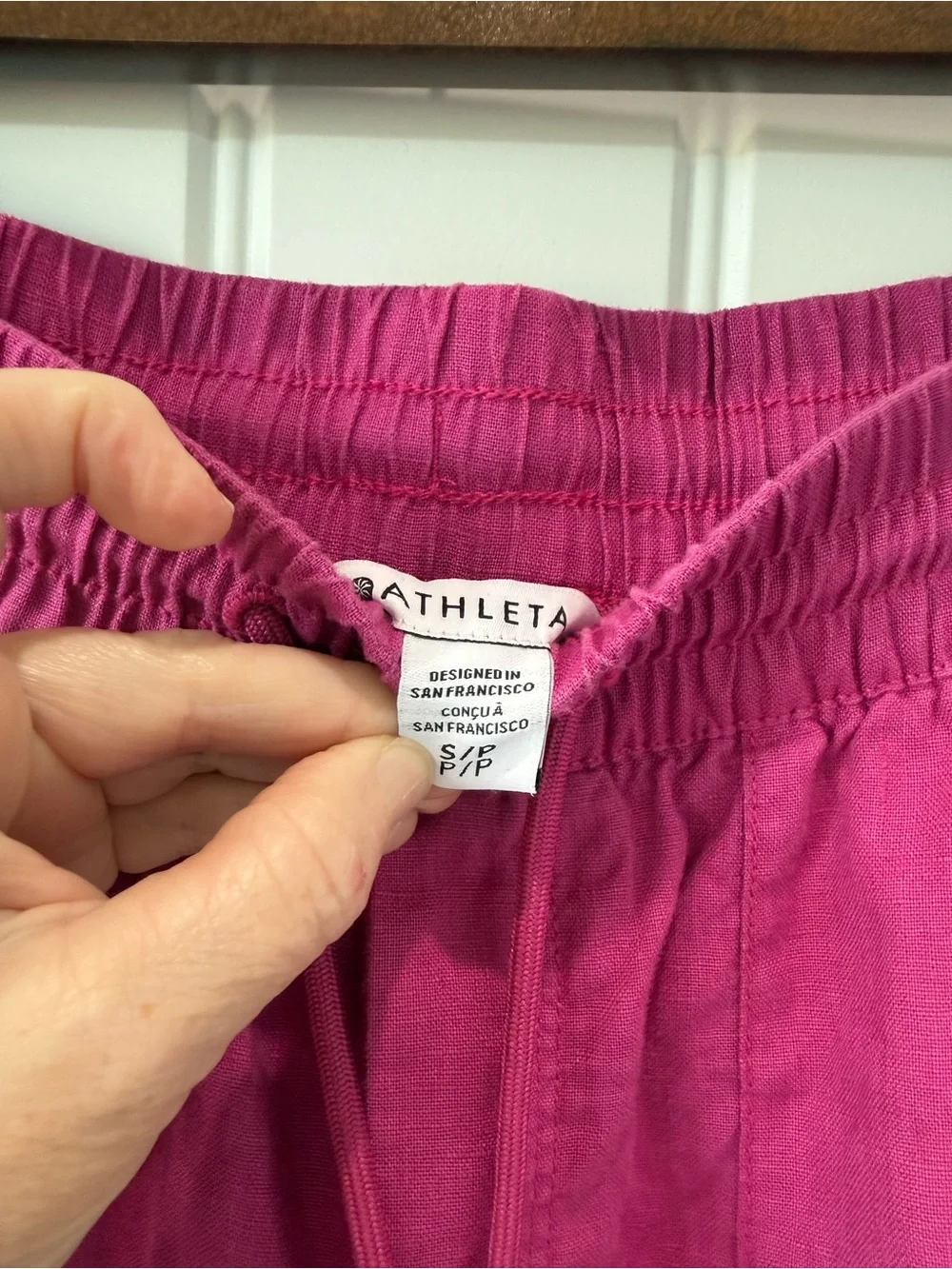 Bundle Lot of 2 pairs Athleta Women's Retreat Linen Wide Leg Pants Small Petite